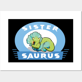 family dinosaur - sister Posters and Art